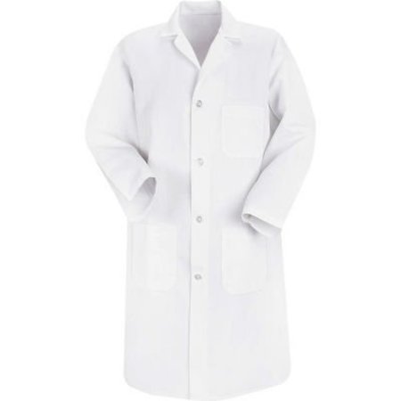 VF IMAGEWEAR Red Kap¬Æ Men's Button-Front Lab Coat, White, Poly/Cotton, 3XL 5700WHRG3XL